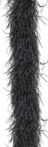 Ostrich feather boa 4 ply - Black (Fekete)
