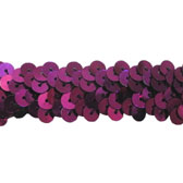 2 soros elasztikus flitterbortni, 2 cm széles - FUCHSIA