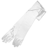Satin gloves ds 212 - WHITE (fehér)