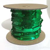 Tányérflitter 1 soros elasztikus - EMERALD GREEN