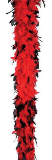 Pulyka  boa mixed color - RED/BLACK (68)