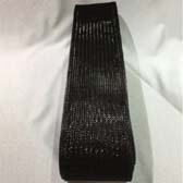 Kemény lószőr szalag 7,5 cm széles - Black (Fekete)