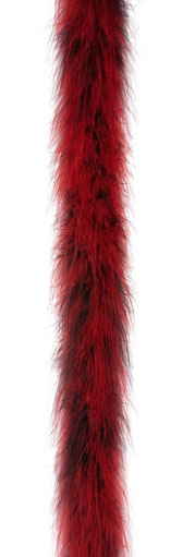 Marabou feather boa - RED/BLACK (68)