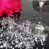 Esküvői asztali dekorációs szóró kristály